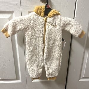 Fuzzy Baby Suit Zip-Up. Winnie the Pooh Unisex zip up.
